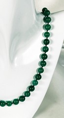 Vtg Aventurine Natural Stone Gold Tone Clasp Beaded Necklace 20” 36.34 grams EUC