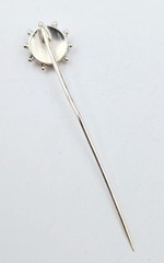 Micromosaic Stick Pin Bird Antique Silver Italy