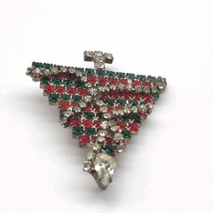 Stunning Vintage Christmas Tree Brooch pin MCM Estate Jewelry Holiday