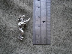 WWII US Soldier Marine with Rifle Vintage Crest Craft Silvertone Charm 3.1g