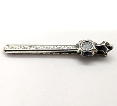 Vintage Luxury Soviet tie Clip made of ⭐875 Silver with the Star USSR hallmark#4
