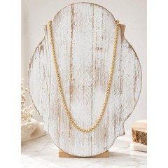 Vintage Monet Gold Tone Chain Necklace 32″ Long Link Necklace Signed Monet