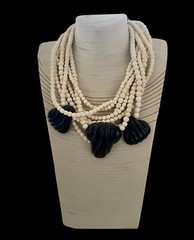 Gerda Lynggaard Monies Vintage Polished Bovine Bone And Horn Statement Necklace
