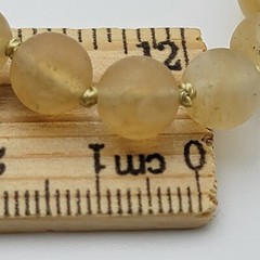 Vintage Rutilated Quartz Ball Bead Necklace 58″ Continuous Hand Knotted Strand