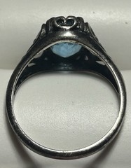 Vintage Sterling Silver Sky Blue Topaz Cocktail Ring • Size 7.75