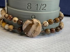 Vtg Semi Precious Stone Jewelry Lot Necklace Bracelet Multicolor Stones