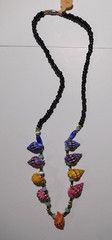 Multi Colors Tiny Ocean Conch Shaped Shell & Glass Bead Necklace 9″ Drop