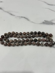 Brown Gemstone Beaded Necklace Round Polished Beads Hook Clasp 24 In Womens