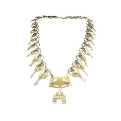 Wild Bryde Field Guide Song Bird Watcher Necklace Gold Tone Rare Vintage 25″