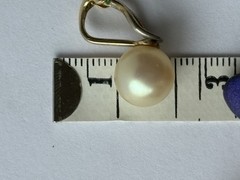 Ciner Vintage Faux 10mm Pearl Gold-Tone Clip-On Earrings Signed 0.6 Inches