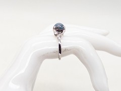 Vintage $5000 5ct Natural Burma Blue STAR Sapphire Diamond 14k White Gold Ring