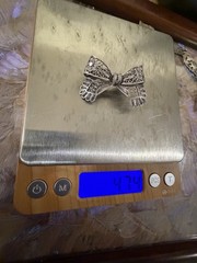 Vintage 900 Silver Bracelet And 800 Brooches
