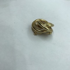 Vintage Brooch Lot 5 Piece Gold Tone Spiral Pins Love Knot Mod Geo Retro 3-D