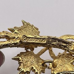 Vintage Boucher Signed and Number Gold Tone Brooch 2.5 inches long 1950s READ