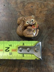 Vintage Hallmark Cards Plastic Autumn Squirrel Brooch Pin Statement Jewelry