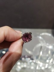 Adjustable size Ring vtg 1974 Sarah Coventry Amethyst rhinestone “deep purple”