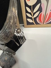 1970’s Hmong ceremonial torque Necklace with Fish Dangle Pendant