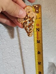 Authentic LANVIN Gold Tone Pave Crystal Pin Brooch vintage GERMANY