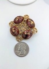 Vintage JULIANA Earring Brooch SET Stippled Egg Spring VERIFIED
