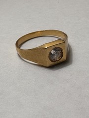 Vintage 19.2K Portuguese Gold Men’s Signet Ring 800 Hallmark Size 8.5 3.1g