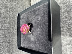 VINTAGE RARE FUSCHIA SAPHIRE COCKTAIL RING