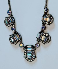 Hollycraft Crystal Aurora Borealis Rhinestone Necklace