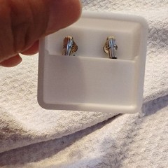 Clip On Earrings Rhinestone Teardrop Dangle Vintage MCM