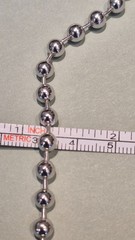 Older Sterling Silver 5mm Ball Bead Chain Necklace or Choker 16″ – 22.2gms