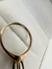 Antique Victorian Gold Shell Claw Prong Setting Ring SZ6.75 Repair No Stone Read