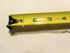 Beautiful Vintage Silver Tone Bead & Chain W/White Stone Pendant 19″