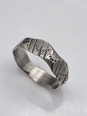 VTG HANDMADE STERLING SILVER 925 BAND RING SIZE 14