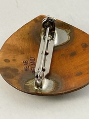 Vintage MEAB Ireland Enamel Copper Brooch Abstract Mid Century Modern Pin