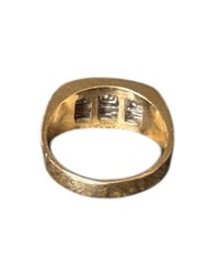 Vintage 14k Diamond Ring. Size 12. Weight is 9.6 Grams. 3- Round Cut .50 TCW.