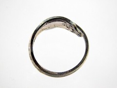 Oneida Korea Silverplate Spoon Band Wrap Ring Silver Plated Metal Size 5.75 4.3G