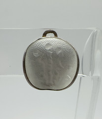VTG Einar Modahl Norway Sterling Silver White Enamel Clip-On Earrings 5.7g #gcc