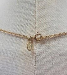 Vintage Avon Gold Tone Faux Pearl Caged Dainty Necklace 14.5 In