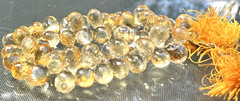 Genuine Citrine Faceted Teardrop Beads Link, Supreme Quality, Natural, Undyed