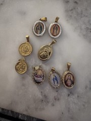 Vintage Religious Pendant Lot Stainless Steel Waterproof Antique