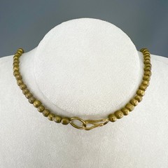 Vintage Ethnic Necklace Segmented Brass Egyptian Revival Boho 22”