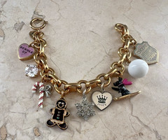 Vintage Limited Edition 2007 Juicy Couture Holiday Themed Charm Bracelet
