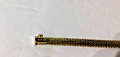 Vintage Milor Italy Bracelet 925 Silver Gold-Plated 7.5″ Chevron V-Link, 13gGram