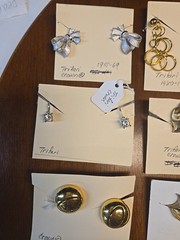 Lot 14 Pairs Vintage TRIFARI Earrings Signed Crown TM 1940s-90s Gold Tone Pearl