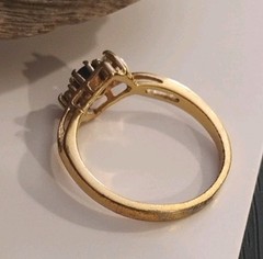 Vintage ESPO Esposito Sz 8.25 14K Gold Electroplate Pre-owned Spinel(?) Ring!