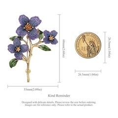 Handmade Floral Brooch – Gold Thread Embroidered, Enamel Leaf, Vintage Botanical