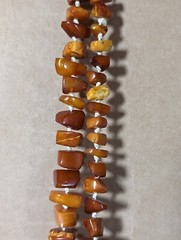 Antique Butterscotch Amber Beaded Necklace 110 Grams