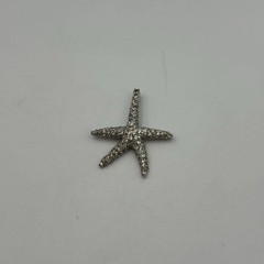 Sterling Silver 925 Clear CZ Stones Starfish Shaped 35.54mm Pendant 4.7g
