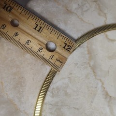 Vintage Gold Tone Omega Snake Chain Necklace 16.5 Inches