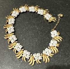 Rare Vtg Crown Trifari Forget-Me-Not Collection Choker 50’s Original Box