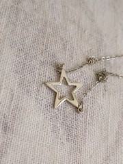 Sterling Silver Star Necklace Celestial Delicate Simple Minimalist VTG Jewelry