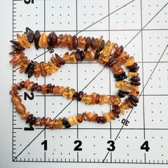 Vintage Baltic Amber Nugget Chip Necklace Honey Cognac Butterscotch 17in